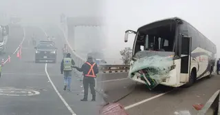 ঘন কুয়াশায় ঢাকা-মাওয়া এক্সপ্রেসওয়েতে বাস-কাভার ভ্যানের সংঘর্ষ, কয়েকজন আহত